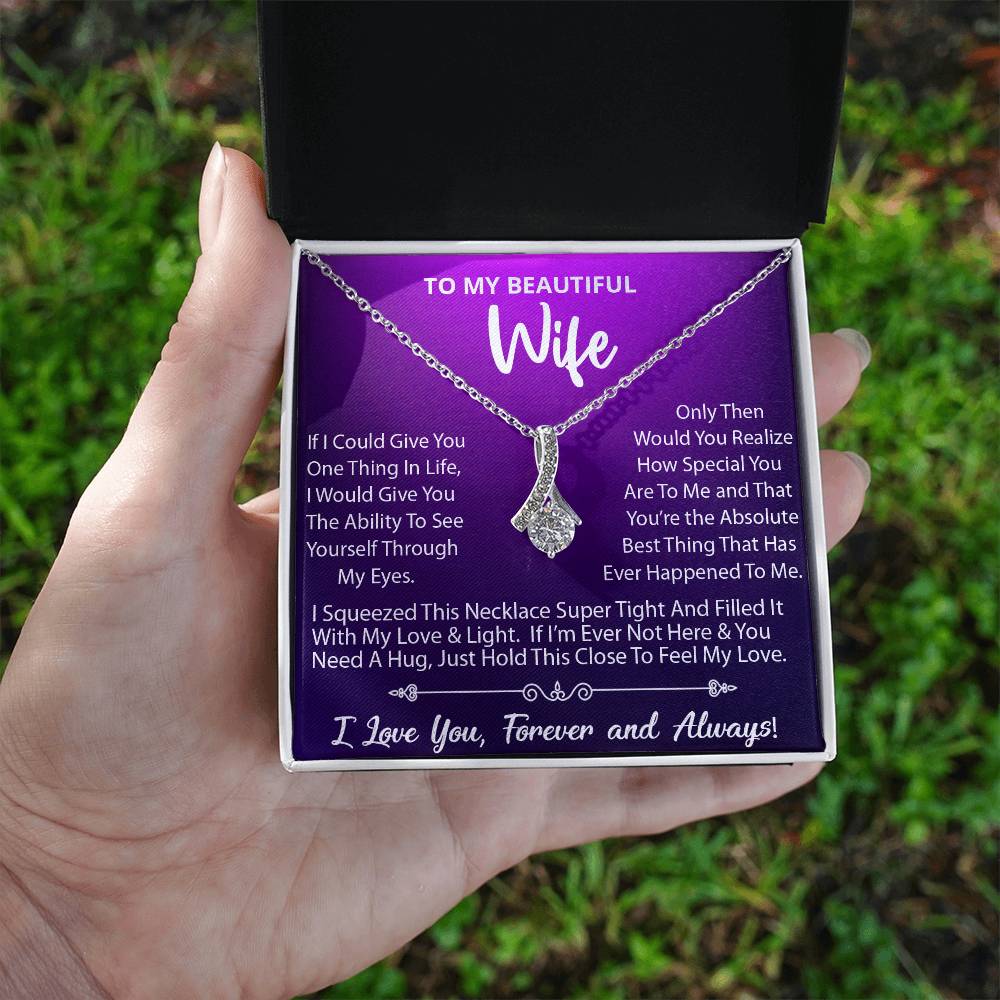 To My Wife Necklace, Gift For Wife, Anniversary Gift, Wife Birthday Gift For Her (#384984523511) -Alluring Beauty