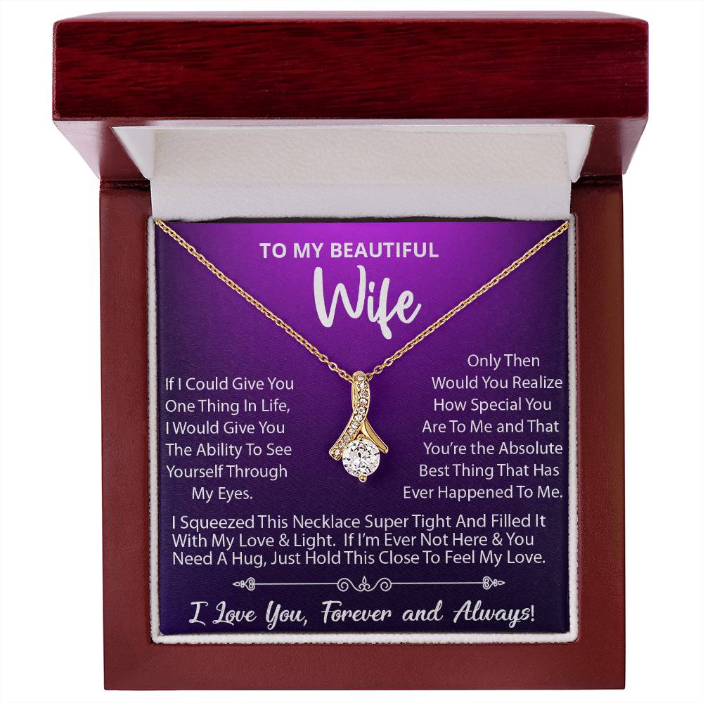 To My Wife Necklace, Gift For Wife, Anniversary Gift, Wife Birthday Gift For Her (#384984523511) -Alluring Beauty