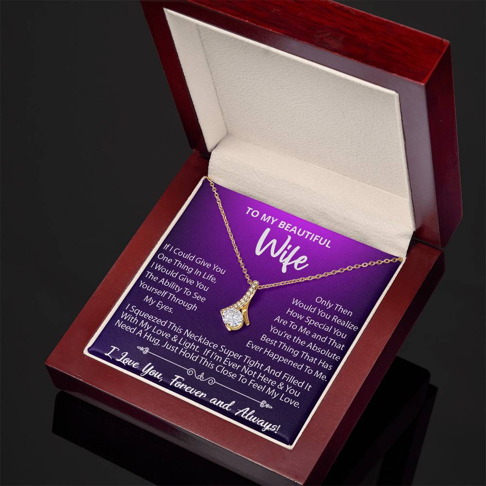 To My Wife Necklace, Gift For Wife, Anniversary Gift, Wife Birthday Gift For Her (#384984523511) -Alluring Beauty