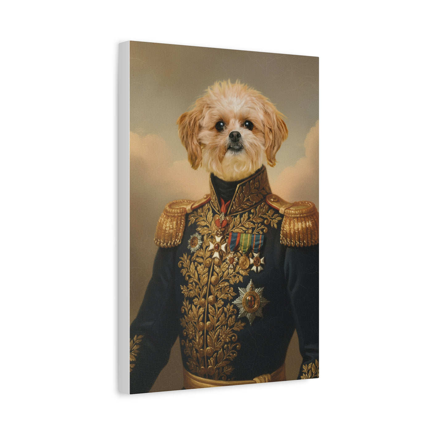 Custom Renaissance Pet Portrait Canvas - The General
