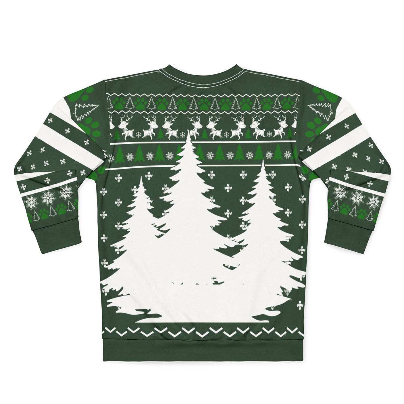 AOP Sweatshirt – Personalized Two Dogs Christmas Sweater | Custom Pet Name Holiday Sweatshirt