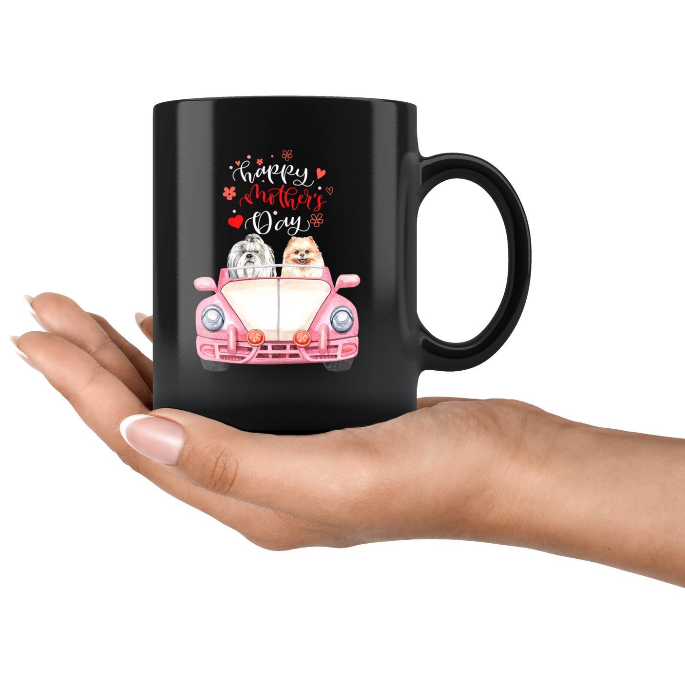 Mothers Day Coffee Mug Gift|Cute Shihtzu Pomeranian Mothers Day Dog Lover Gift