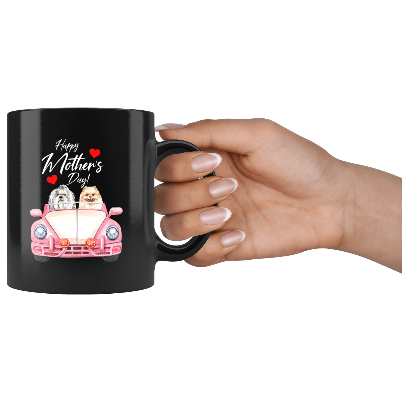 Happy Mothers Day Coffee Mug Gift|Shihtzu Pomeranian Mothers Day Dog Lover Gift