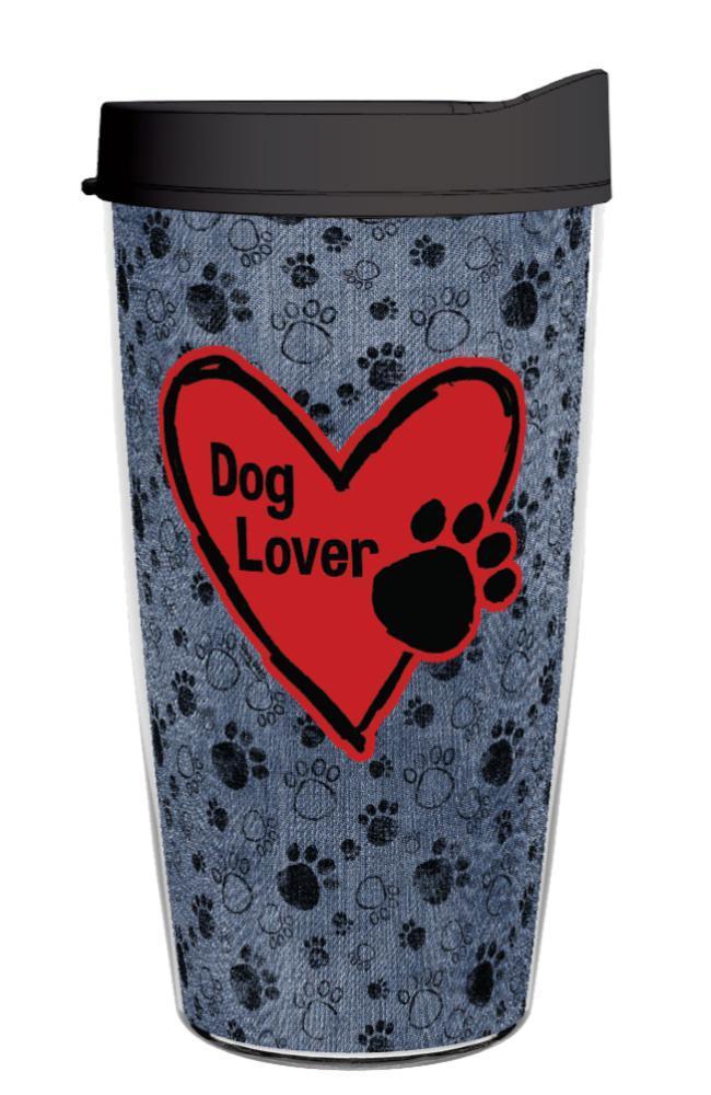 DENIM DOGGIE "Dog Lover" 16OZ TUMBLER
