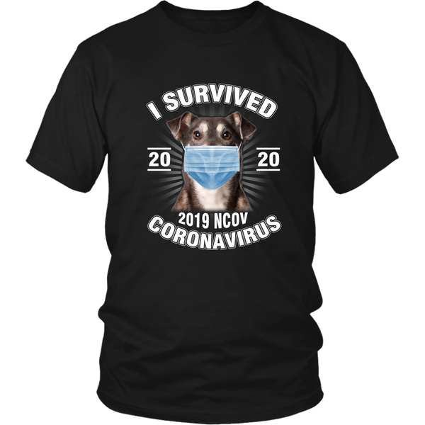I Survived Coronavirus 2020 Funny Dog Lover  TShirt