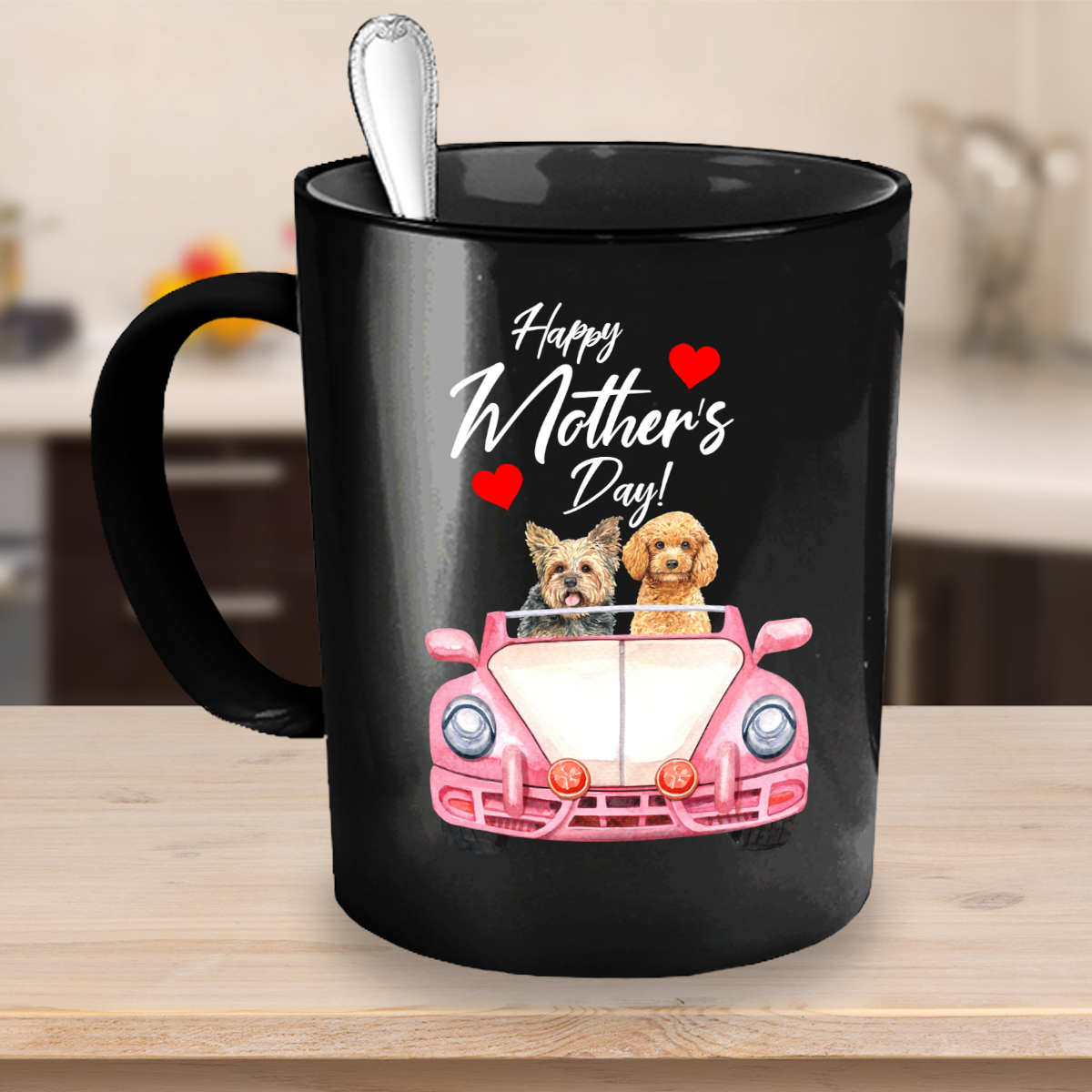 Happy Mothers Day Coffee Mug Gift|Yorkie Poodle Mothers Day Dog Lover Gift