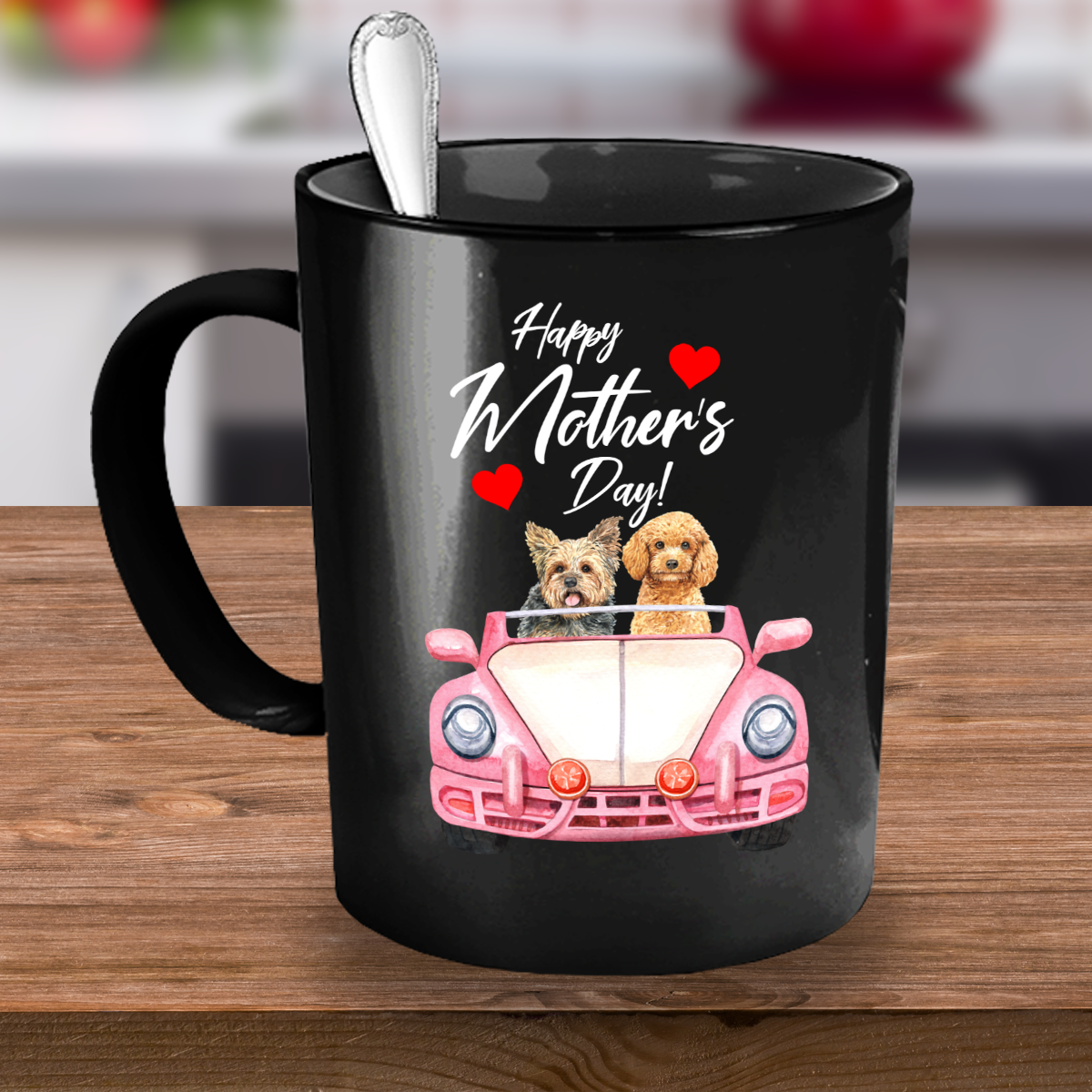 Happy Mothers Day Coffee Mug Gift|Yorkie Poodle Mothers Day Dog Lover Gift