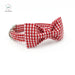 Snazzy Red Checkered Dog Collar with Matching Leash