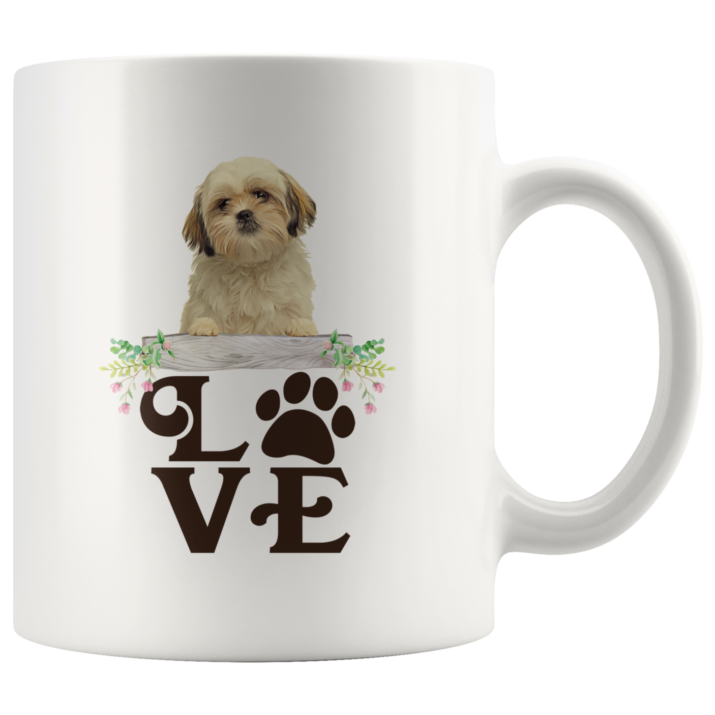 L.O.V.E. Shih Tzu White Mug