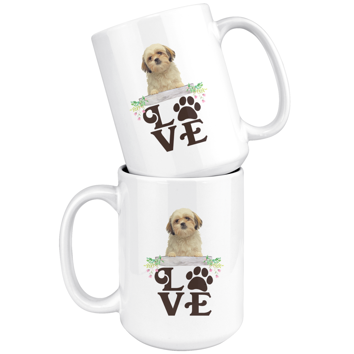 L.O.V.E. Shih Tzu White Mug