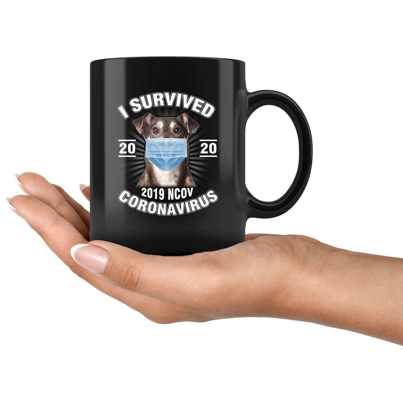 I Survived Coronavirus 2020 Funny Dog Lover Coffee Mug