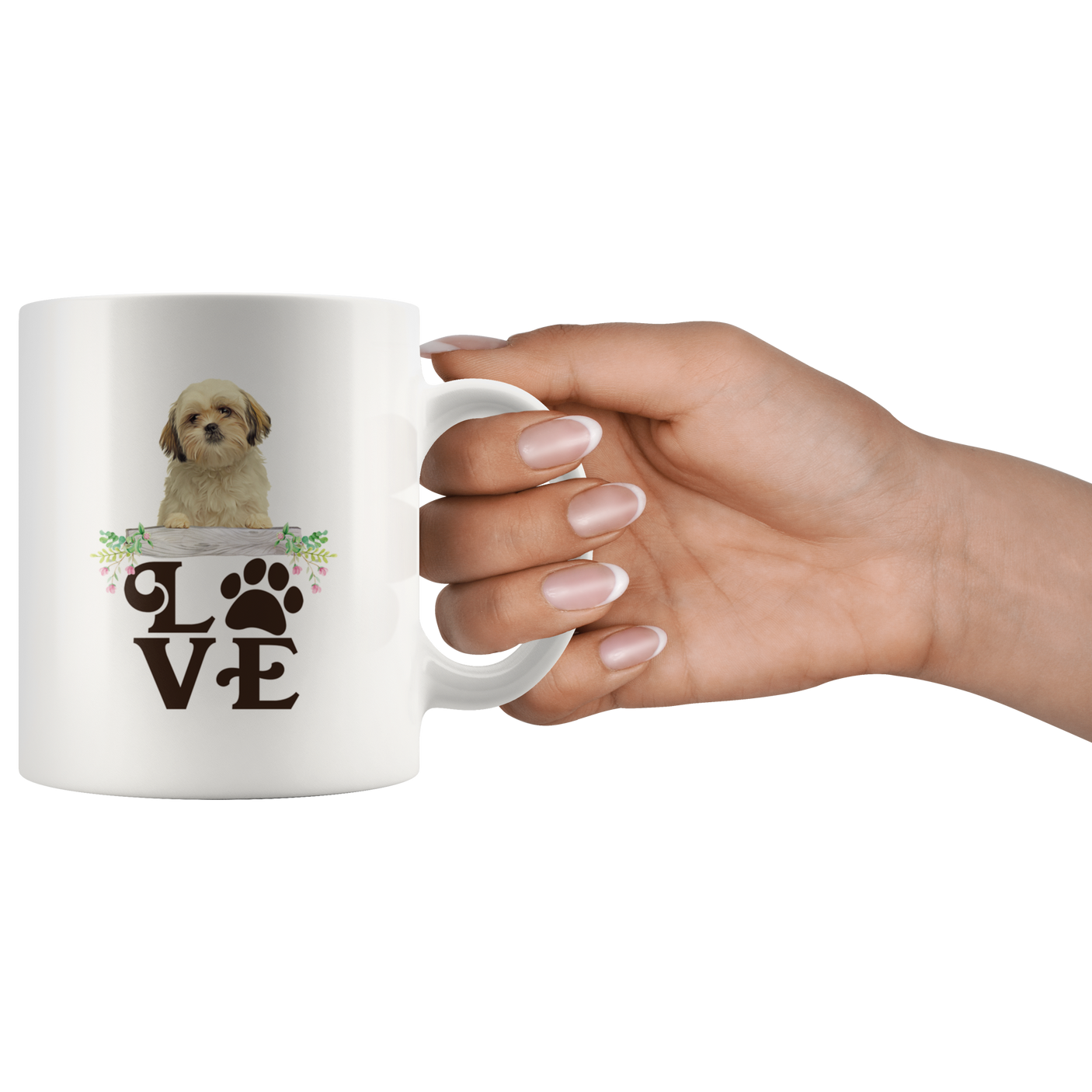 L.O.V.E. Shih Tzu White Mug