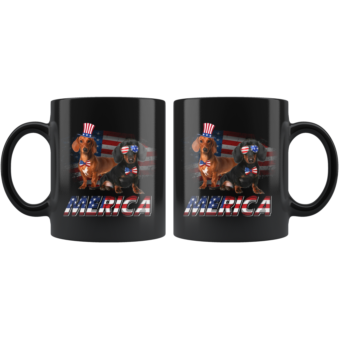 Dachshund 4th of July Merica Dachshund Dog Lover Mug