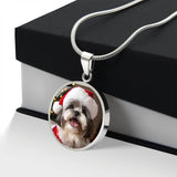 Personalized Custom Photo Shih Tzu Circle Necklace (Put Your Shih Tzu on a Necklace)