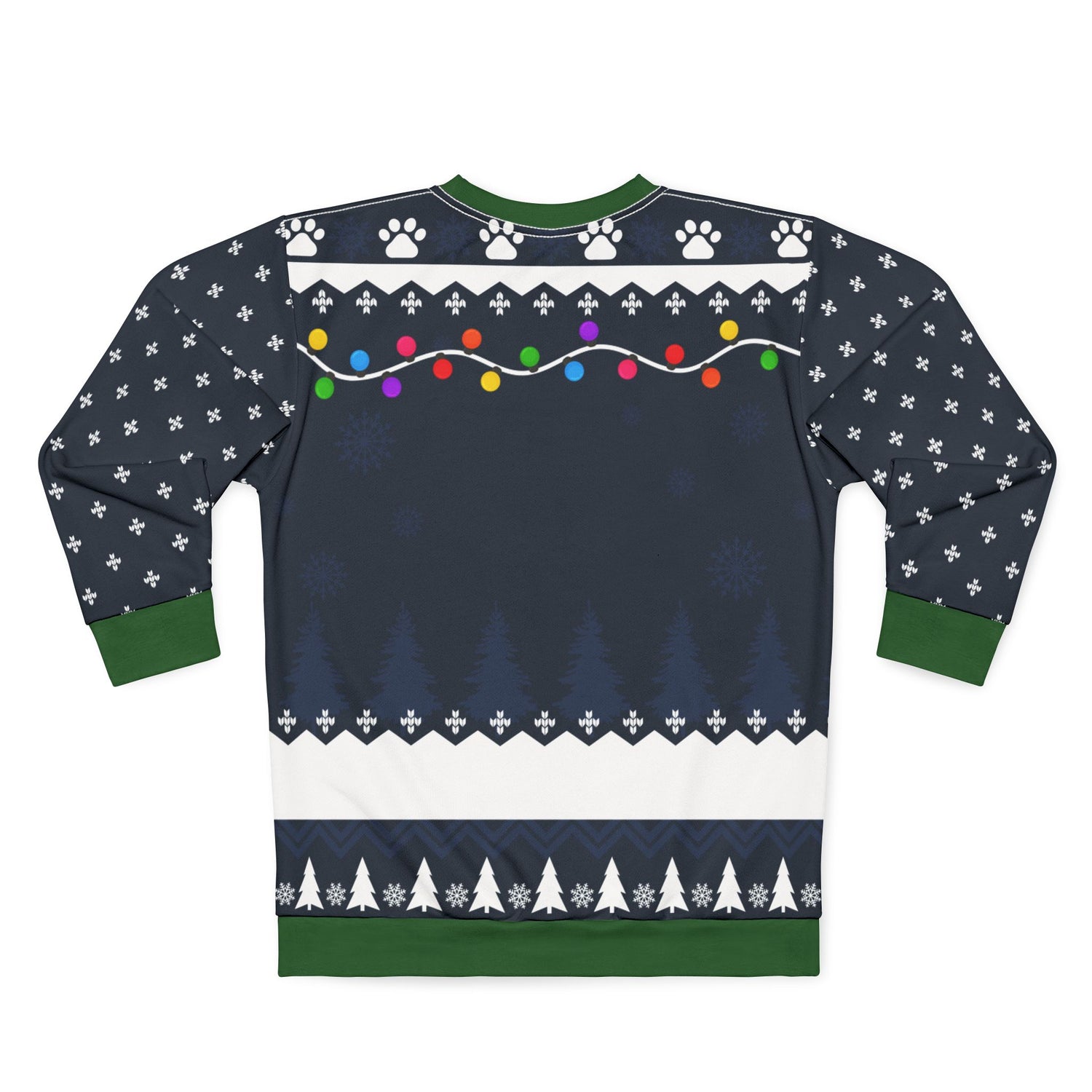 Custom dog name Christmas sweatshirt with Santa hat