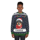 Personalized dog lover holiday sweater