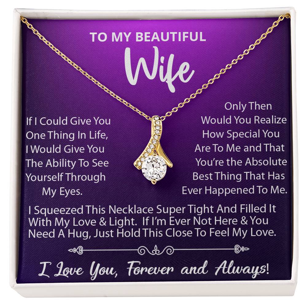To My Wife Necklace, Gift For Wife, Anniversary Gift, Wife Birthday Gift For Her (#384984523511) -Alluring Beauty