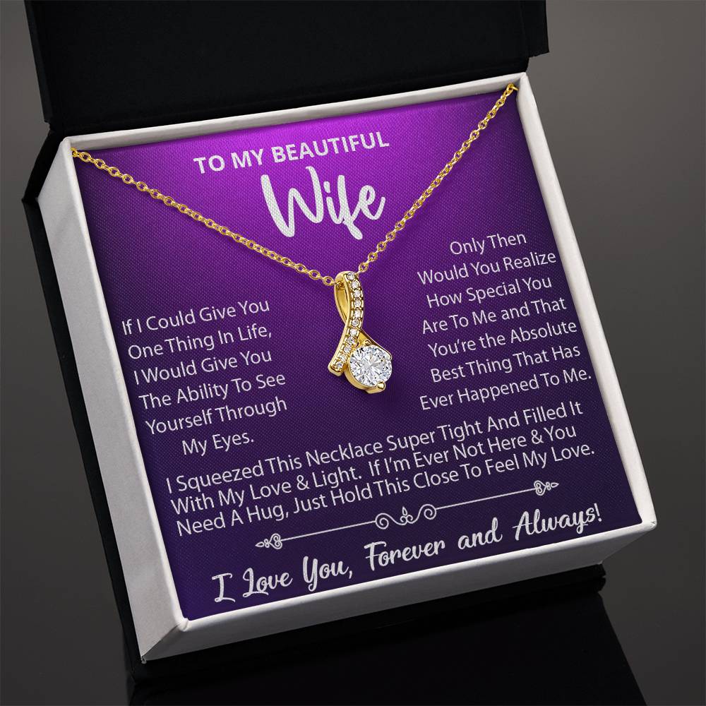 To My Wife Necklace, Gift For Wife, Anniversary Gift, Wife Birthday Gift For Her (#384984523511) -Alluring Beauty