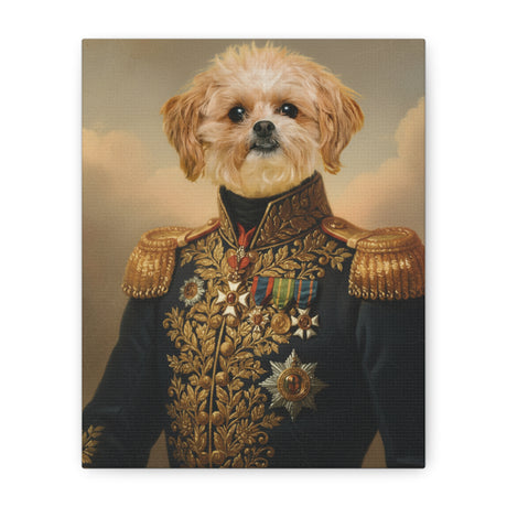 Custom Renaissance Pet Portrait Canvas - The General