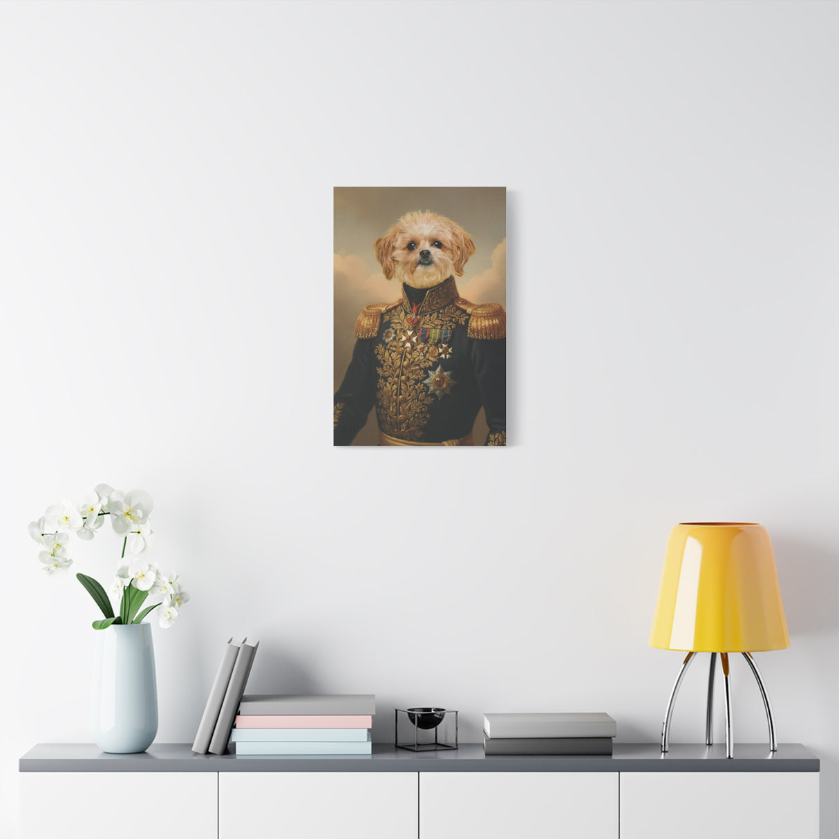 Custom Renaissance Pet Portrait Canvas - The General