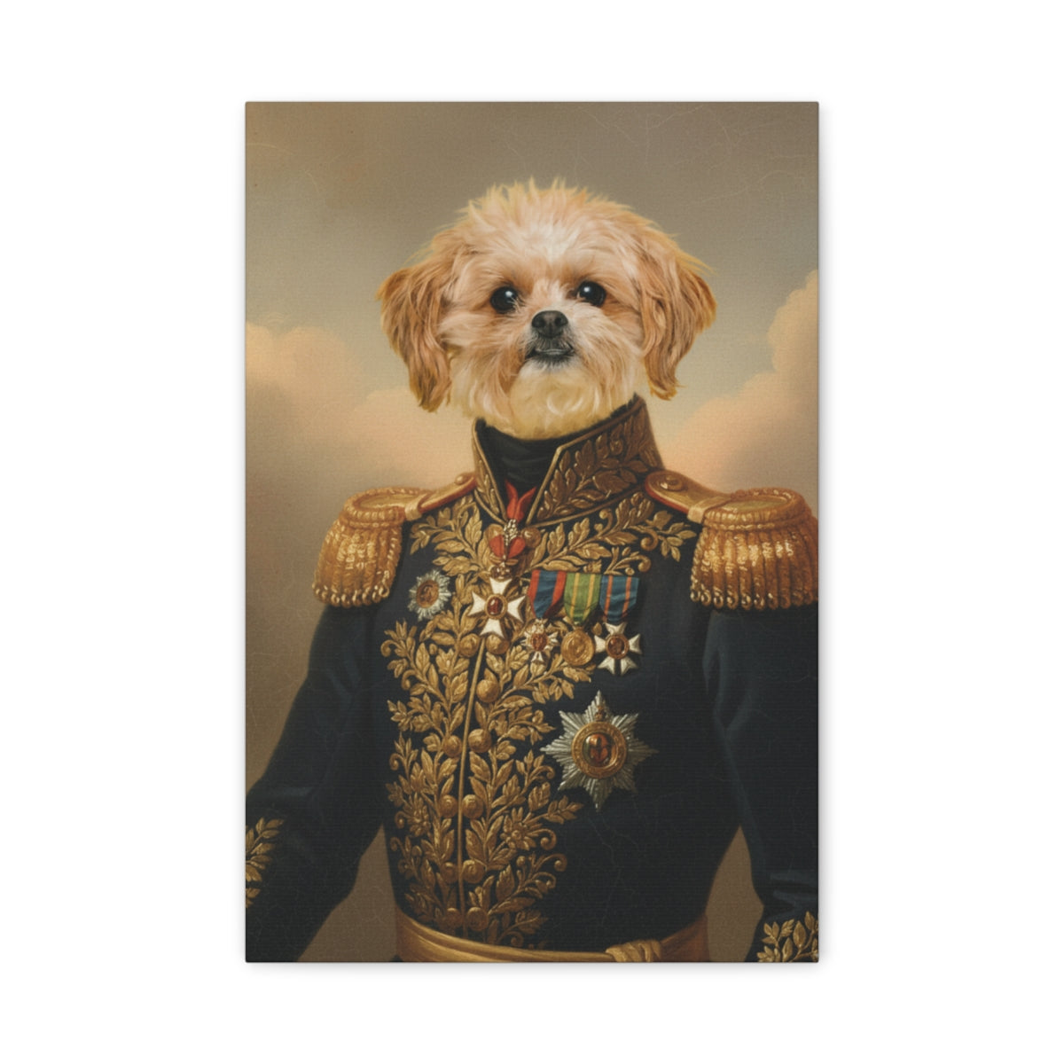 Custom Renaissance Pet Portrait Canvas - The General