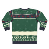 Personalized Girl and Dog Christmas Sweater – Custom Pet & Owner Cartoon Clipart Holiday Sweatshirt | Custom Names Gift for Dog Lovers