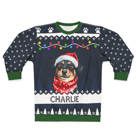 AOP Sweatshirt – Custom Dog Name Christmas Sweater | Personalized Pet Lover Gift !