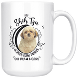 My Shih Tzu Leaves Paw Prints On My Heart White Shih Tzu Mug