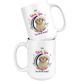 My Shih Tzu Leaves Paw Prints On My Heart White Shih Tzu Mug (Colorful Text)