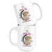 My Shih Tzu Leaves Paw Prints On My Heart White Shih Tzu Mug (Colorful Text)