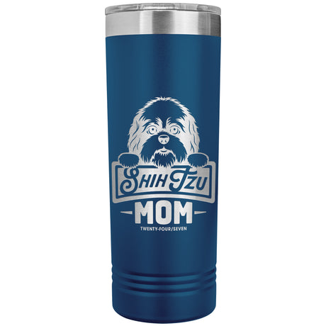22 OZ. SKINNY TUMBLER -Shih Tzu Mom - Peeking