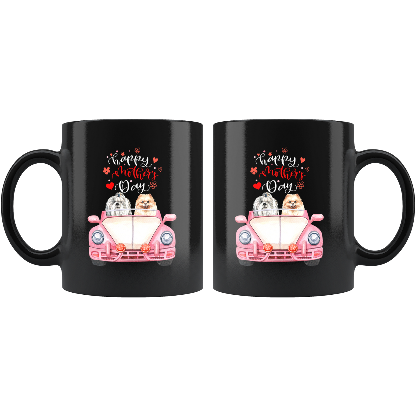 Mothers Day Coffee Mug Gift|Cute Shihtzu Pomeranian Mothers Day Dog Lover Gift