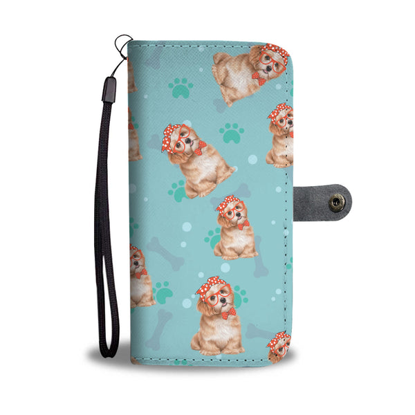 SHIH TZU Mom Paw and Bone Design Shih Tzu Phone Wallet Case