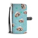 Personalized Custom Photo Shih Tzu Pet Face Wallet Phone Case With RFID Blocker