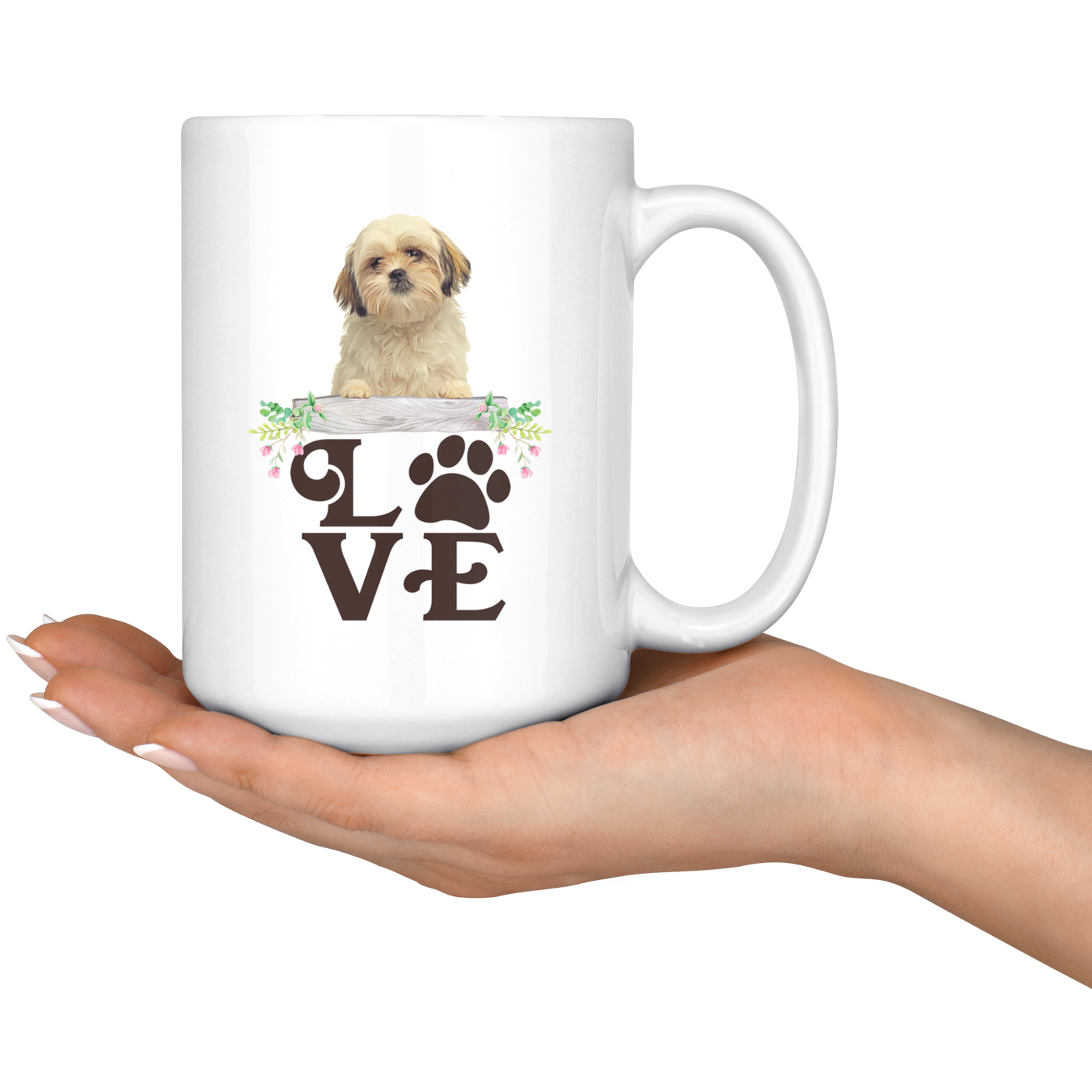 L.O.V.E.  Shih Tzu  White Mug