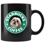 Shih Tzu Starbucks Coffee Funny Shih Tzu Black Coffee Mug