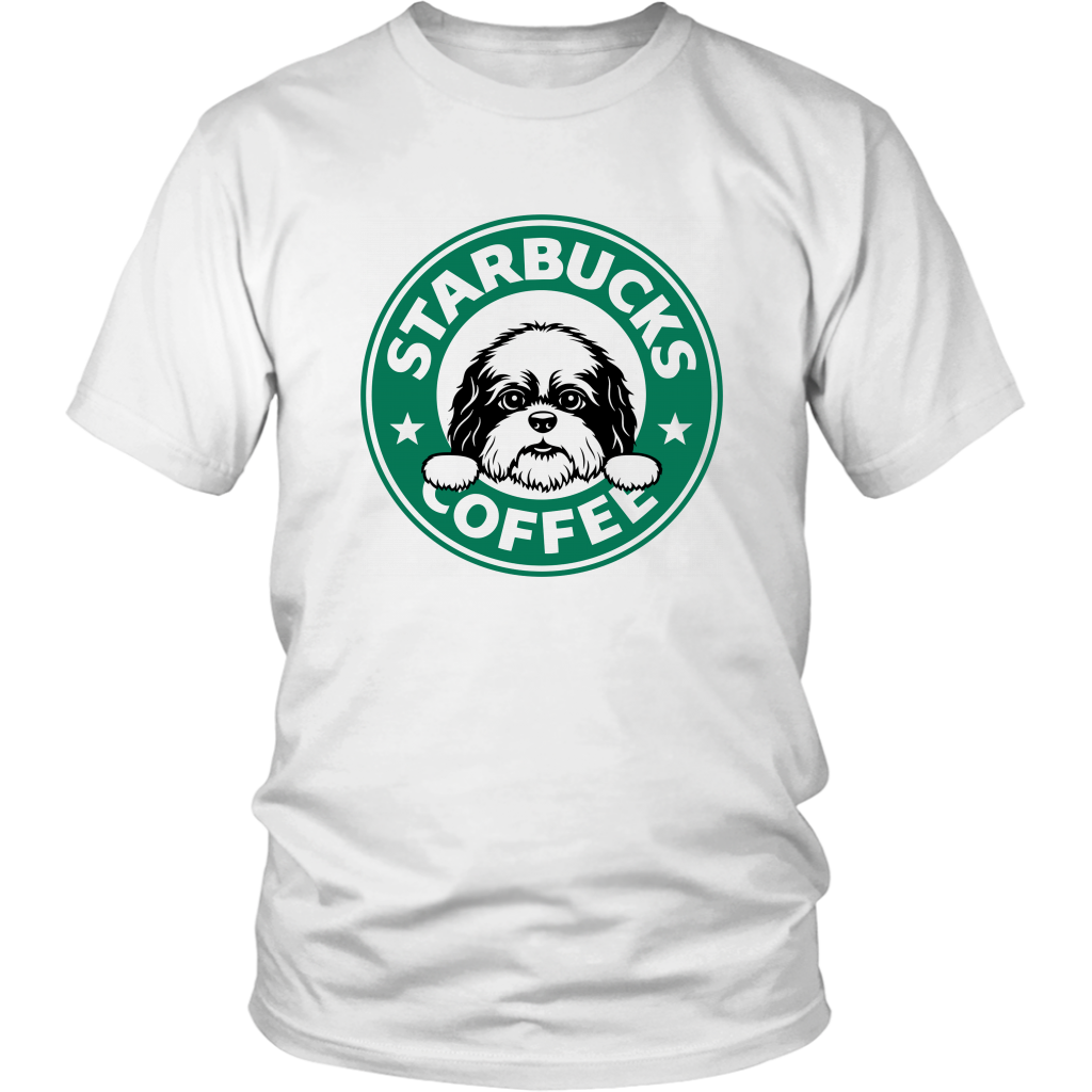 Cute Shih Tzu Starbucks Coffee Funny Shih Tzu Lover TShirt