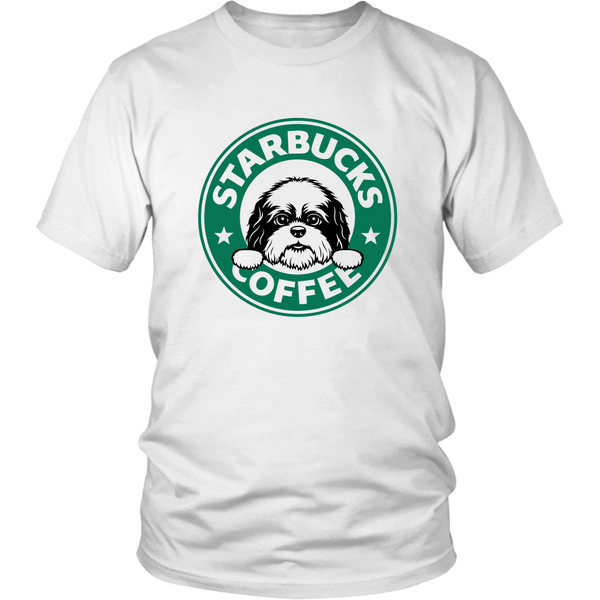 Cute Shih Tzu Starbucks Coffee Funny Shih Tzu Lover TShirt