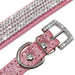 Breakfast at Tiffany's Rhinestone and Leather Dog Collar