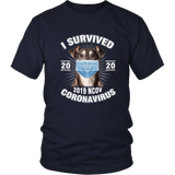 I Survived Coronavirus 2020 Funny Dog Lover  TShirt