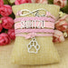 SHIHTZU LOVE Infinity Love Leather Braided Bracelet With Paw Print Charms