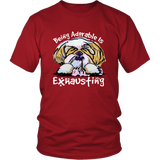 Funny Shih Tzu Tshirt Being Adorable is Exhausting Dog Lover TShirt
