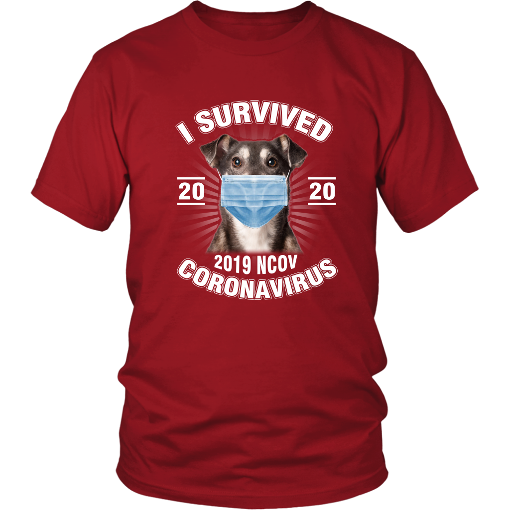 I Survived Coronavirus 2020 Funny Dog Lover  TShirt