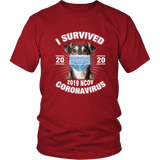 I Survived Coronavirus 2020 Funny Dog Lover  TShirt