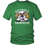 Funny Shih Tzu Tshirt Being Adorable is Exhausting Dog Lover TShirt
