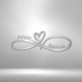 Infinity Couples Monogram - Steel Sign