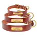 Personalized Dog ID Collar Leather Customized Engraved Pet ID Tag
