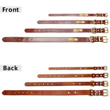 Personalized Dog ID Collar Leather Customized Engraved Pet ID Tag