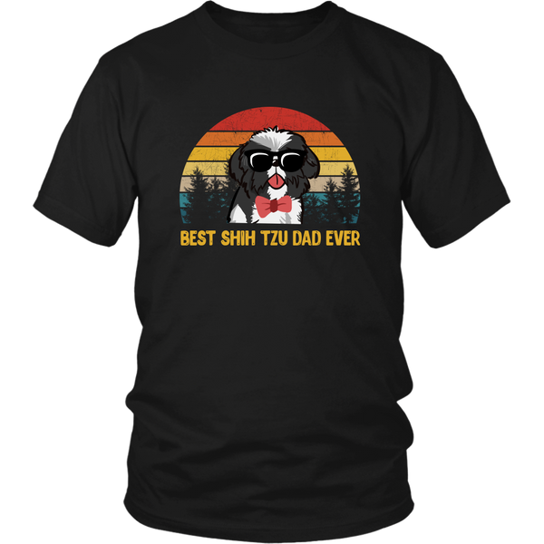 Best Shih Tzu Dad Ever Funny Shih Tzu TShirt