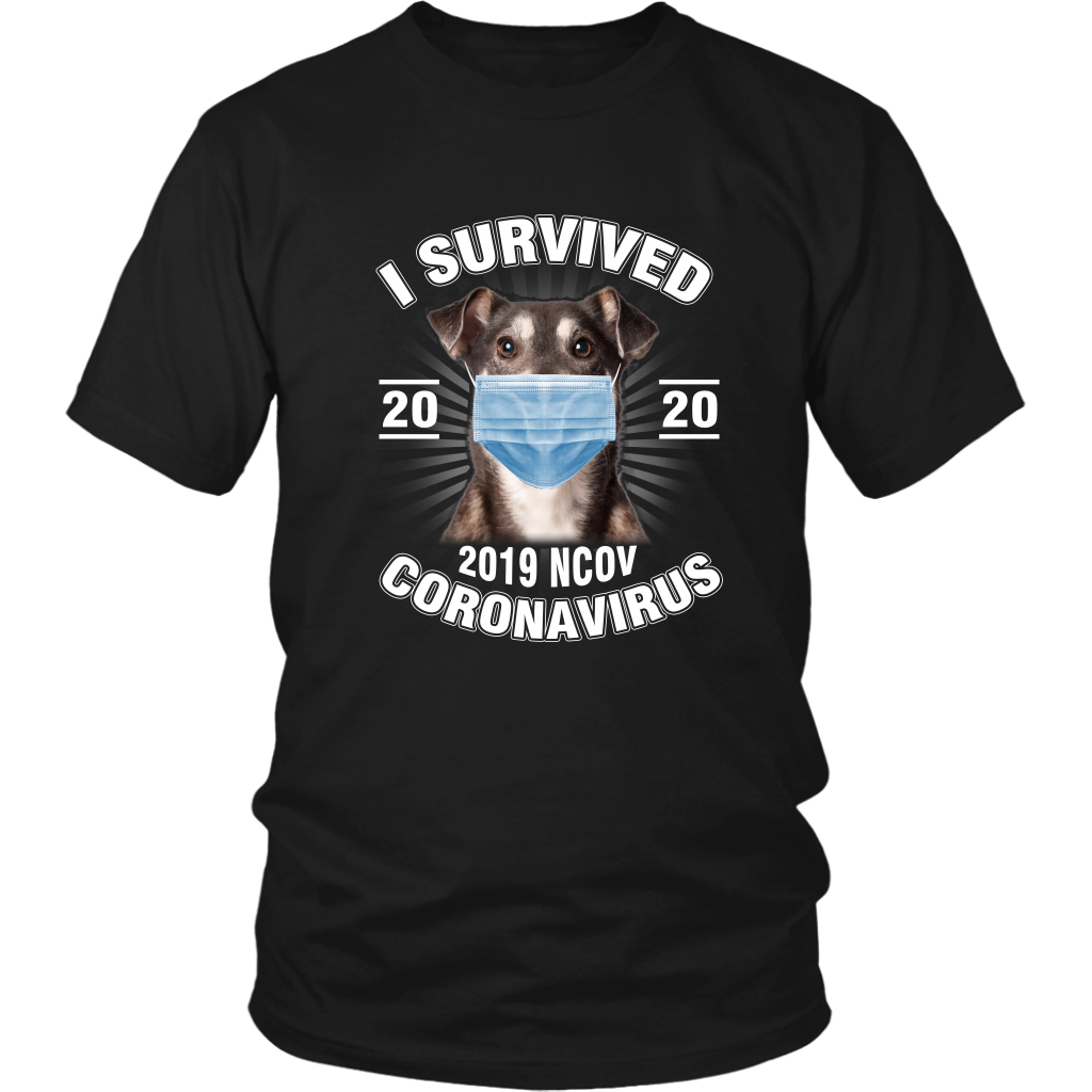 I Survived Coronavirus 2020 Funny Dog Lover  TShirt